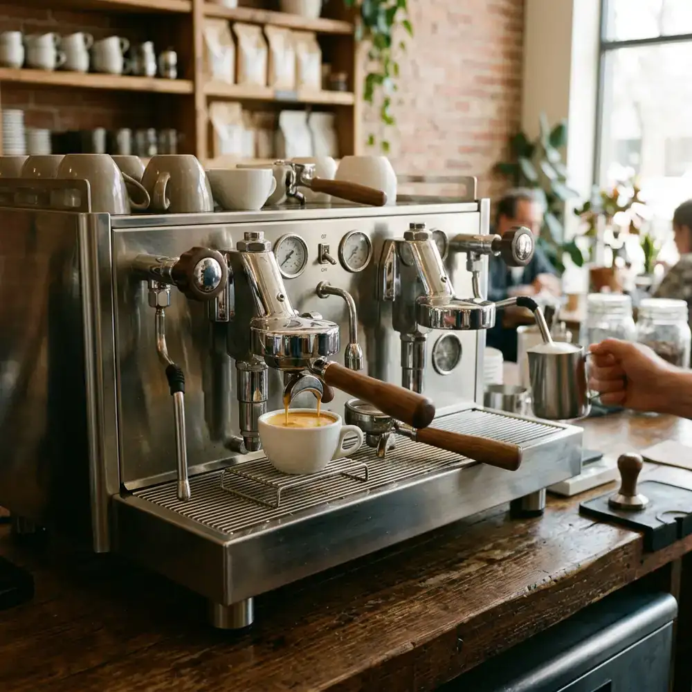 Profesionální espresso kávovar z ušlechtilé oceli